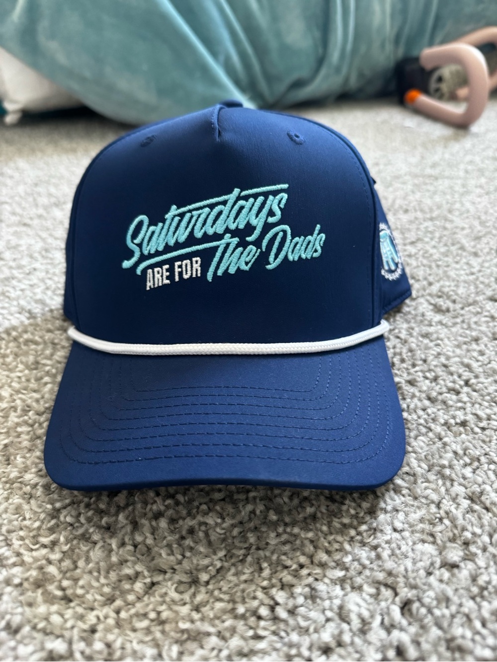 Saturdays Are For The Dads Navy Trucker Hat